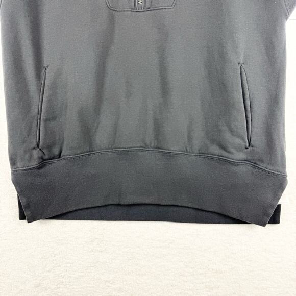Abercrombie & Fitch Soft A&F Oversized Sweatshirt Half-Zip Tunic Vest Grey Sz S - Picture 7 of 14